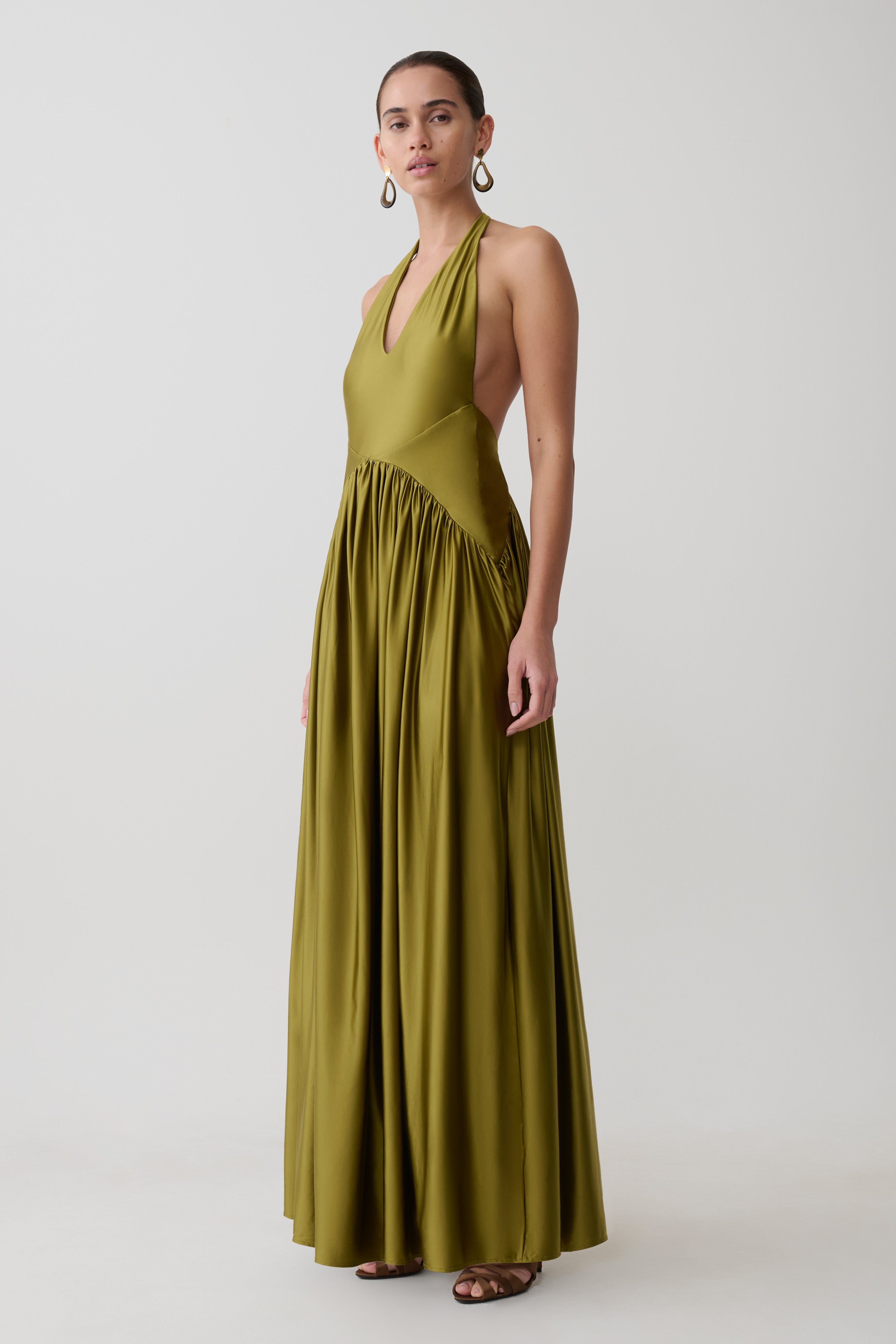 Olivia | Halter Maxi Dress