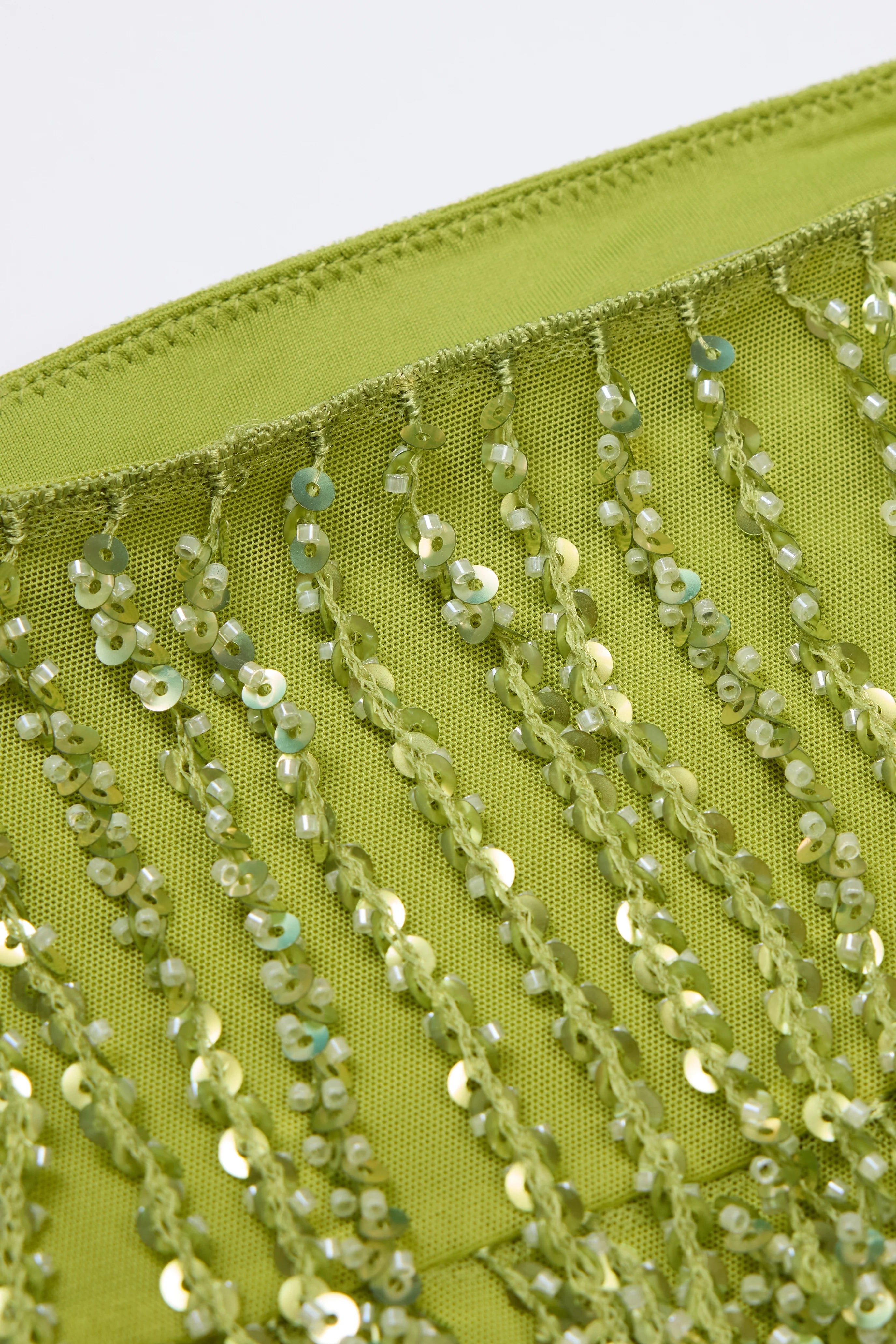 Fringed Set in Olive