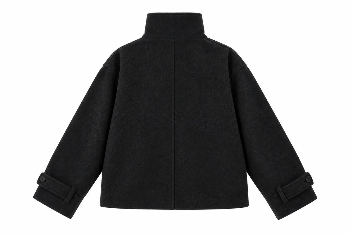 BLACK WOOL COAT
