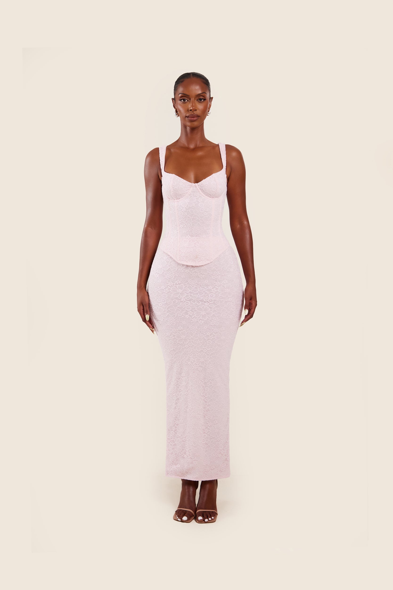Valery | Lace Corset Maxi Dress