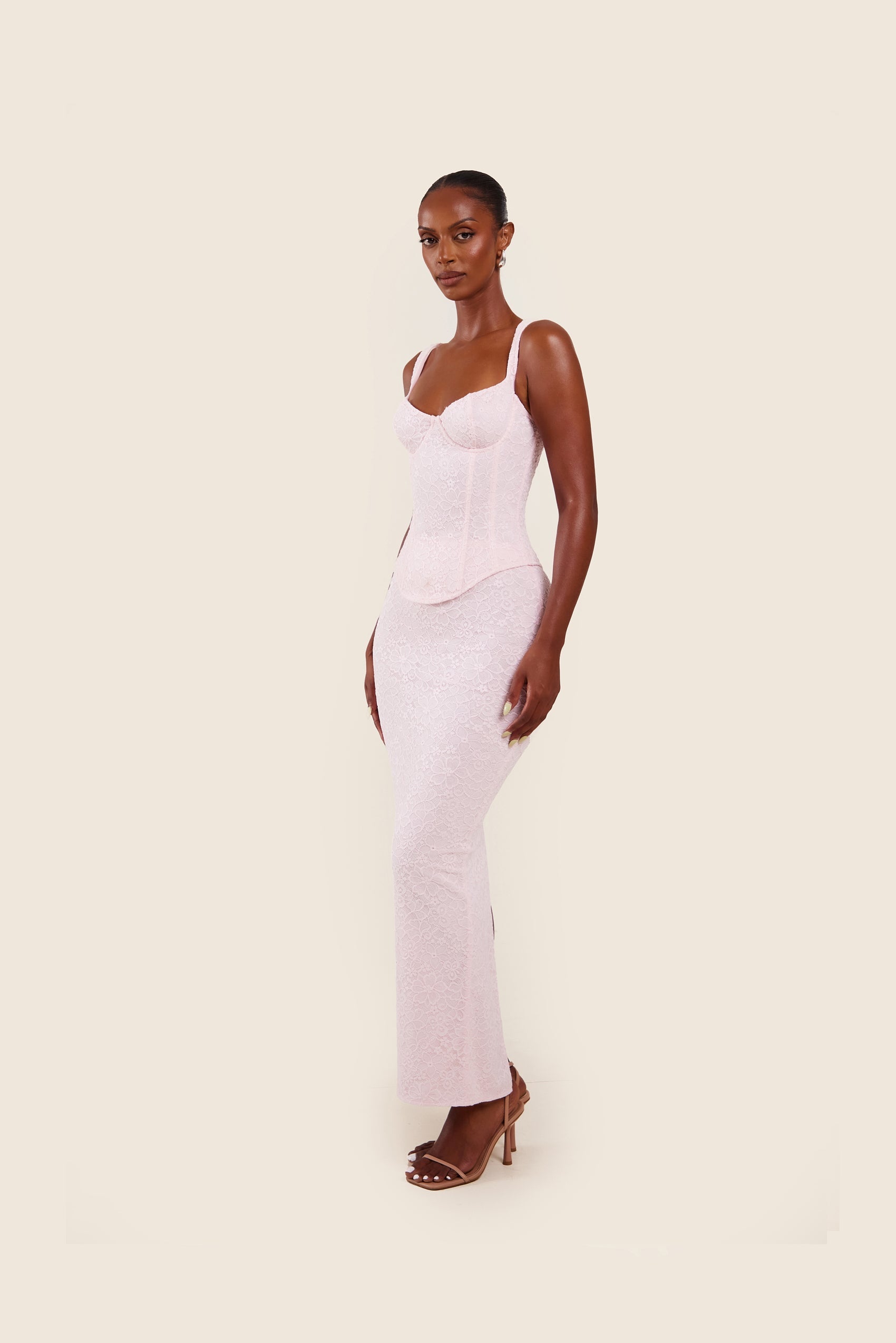 Valery | Lace Corset Maxi Dress