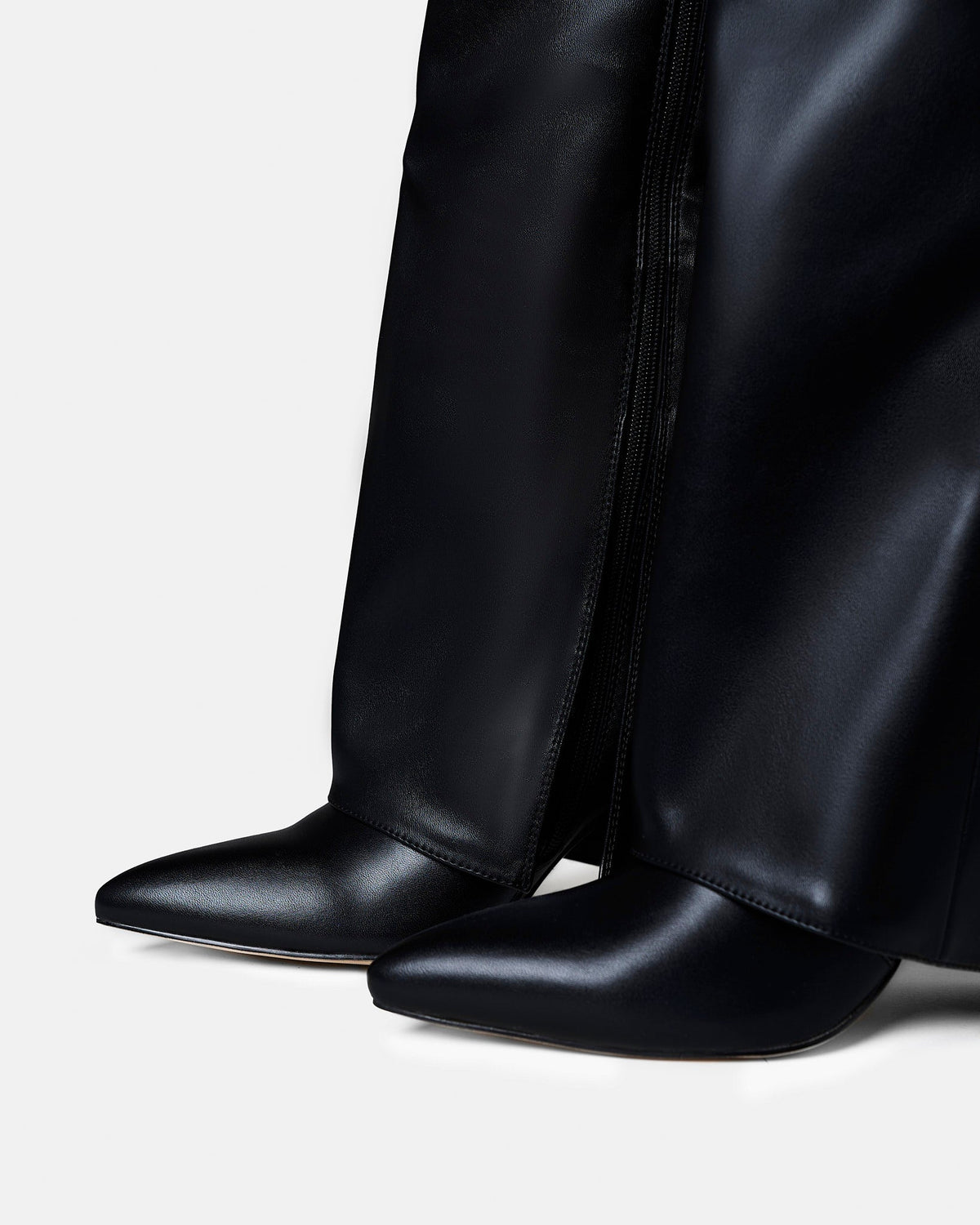 Mirelle Leather knee high boots - Black