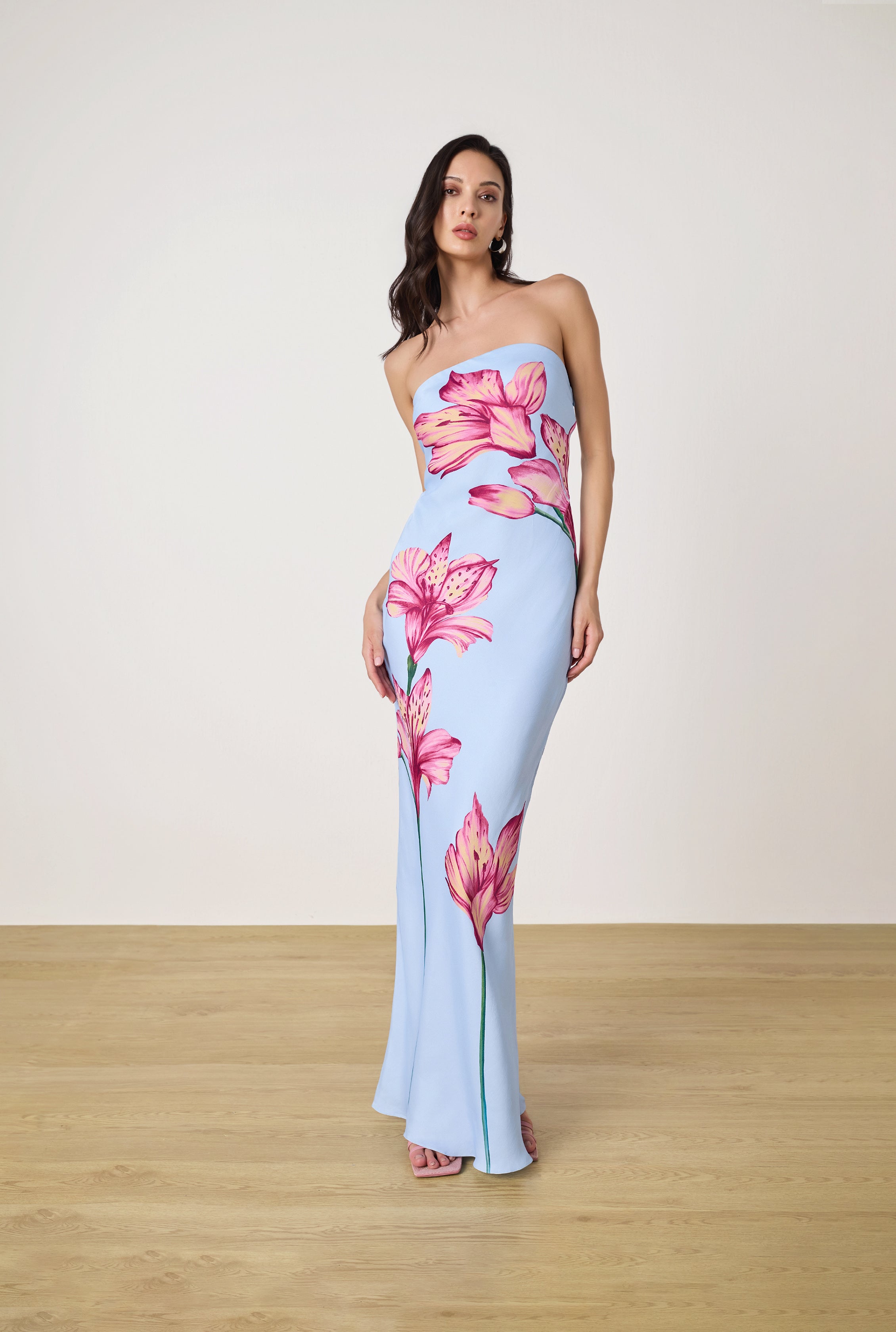 Fluria | Strapless Maxi Dress