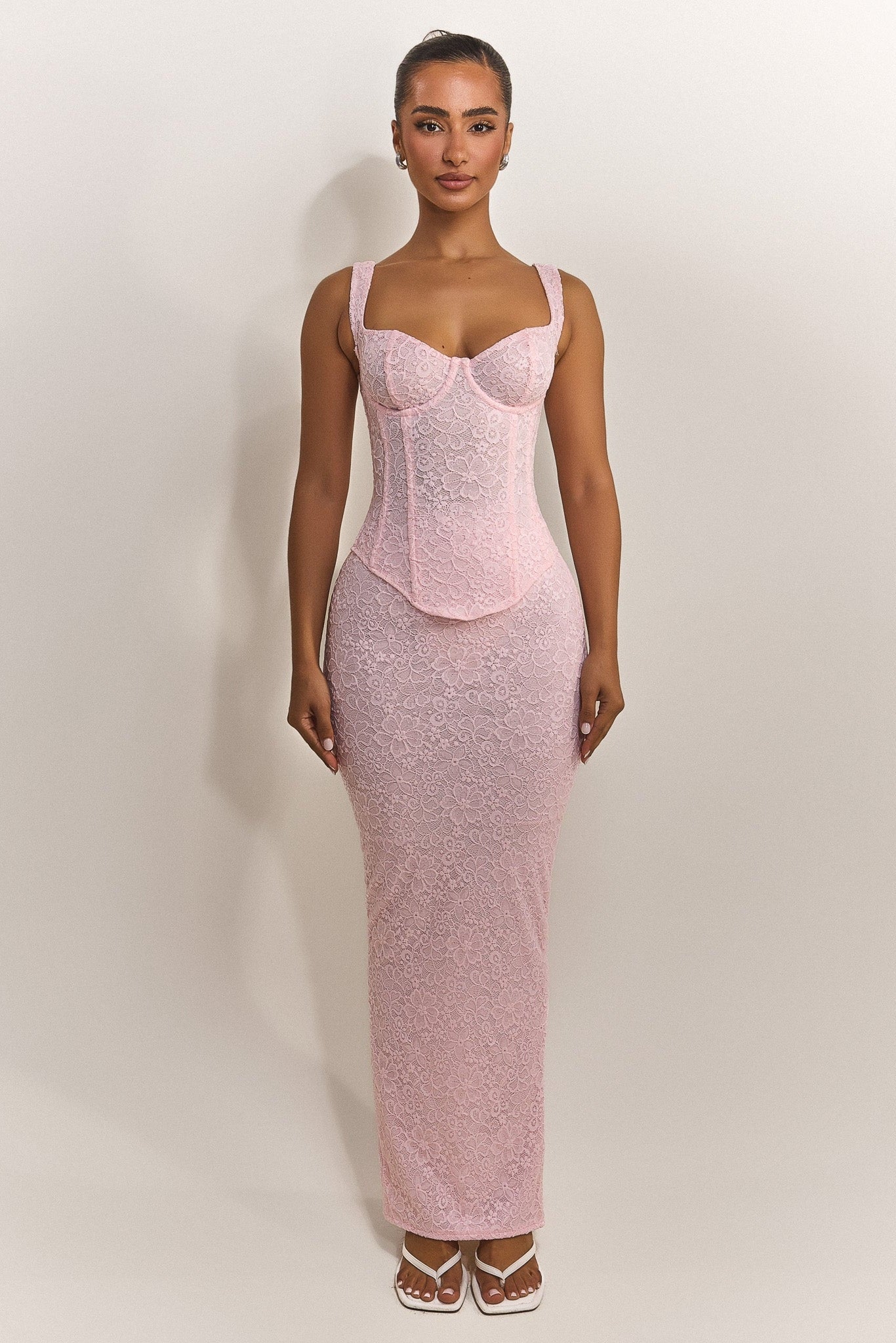 Valery | Lace Corset Maxi Dress