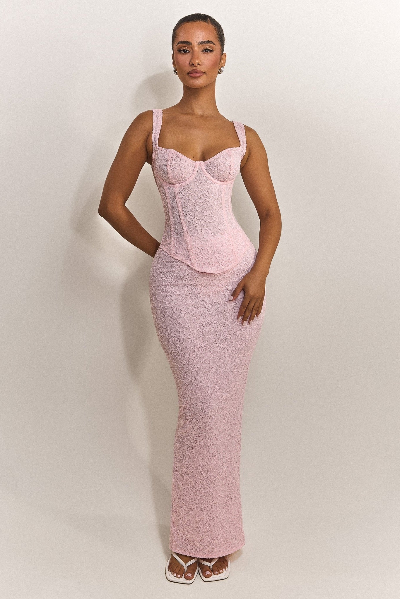 Valery | Lace Corset Maxi Dress