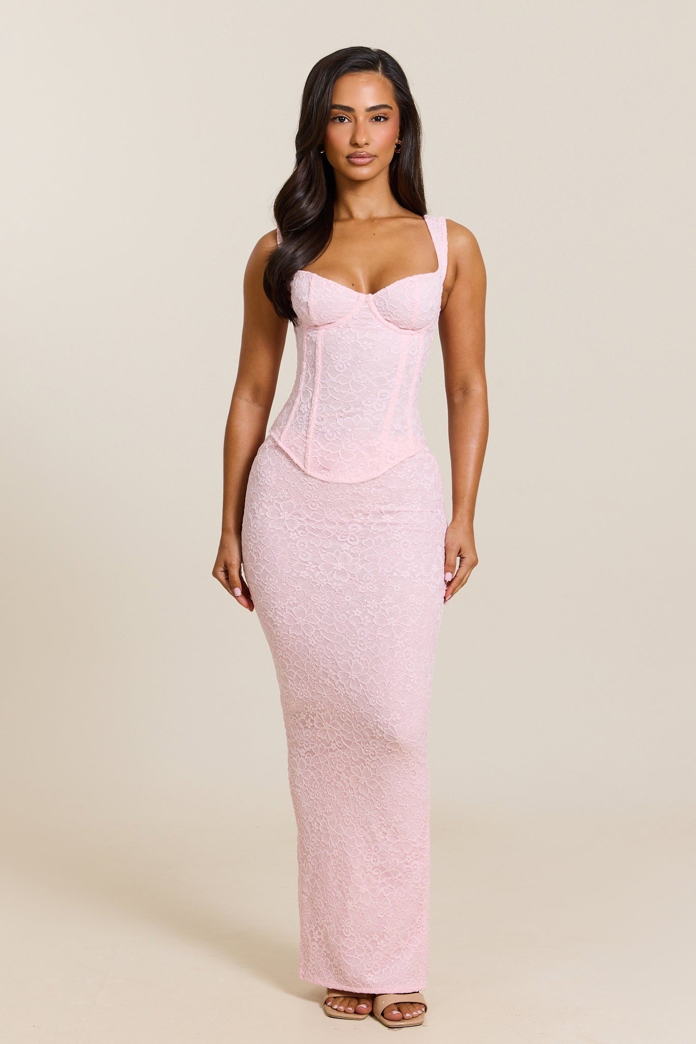 Valery | Lace Corset Maxi Dress