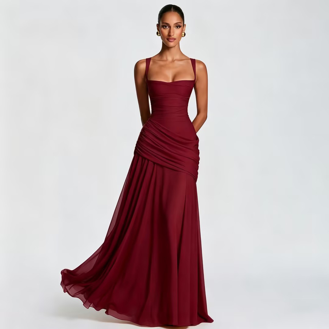 Charlotte Ruched Maxi Dress
