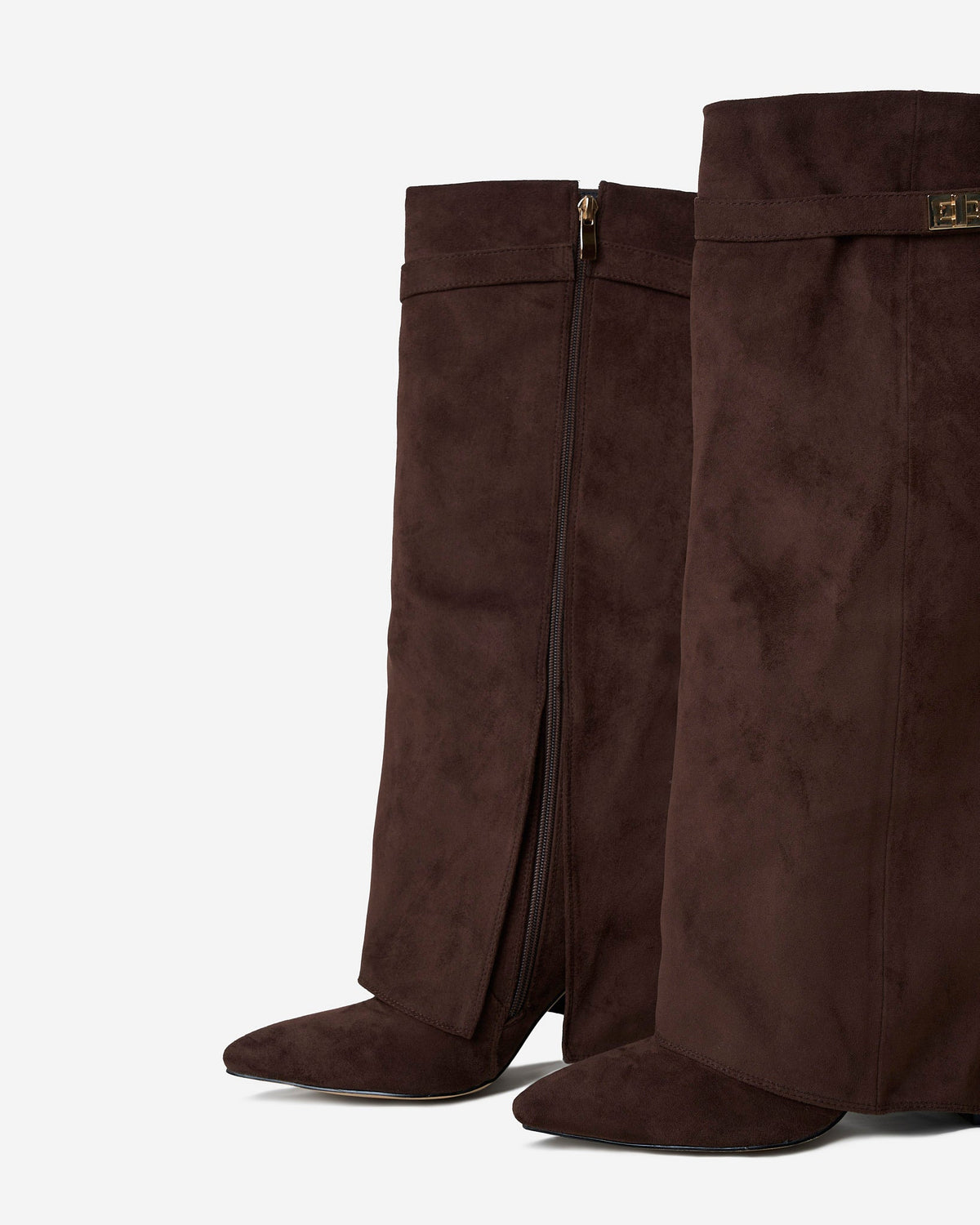 Mirelle Suede knee high boots - Dark Brown