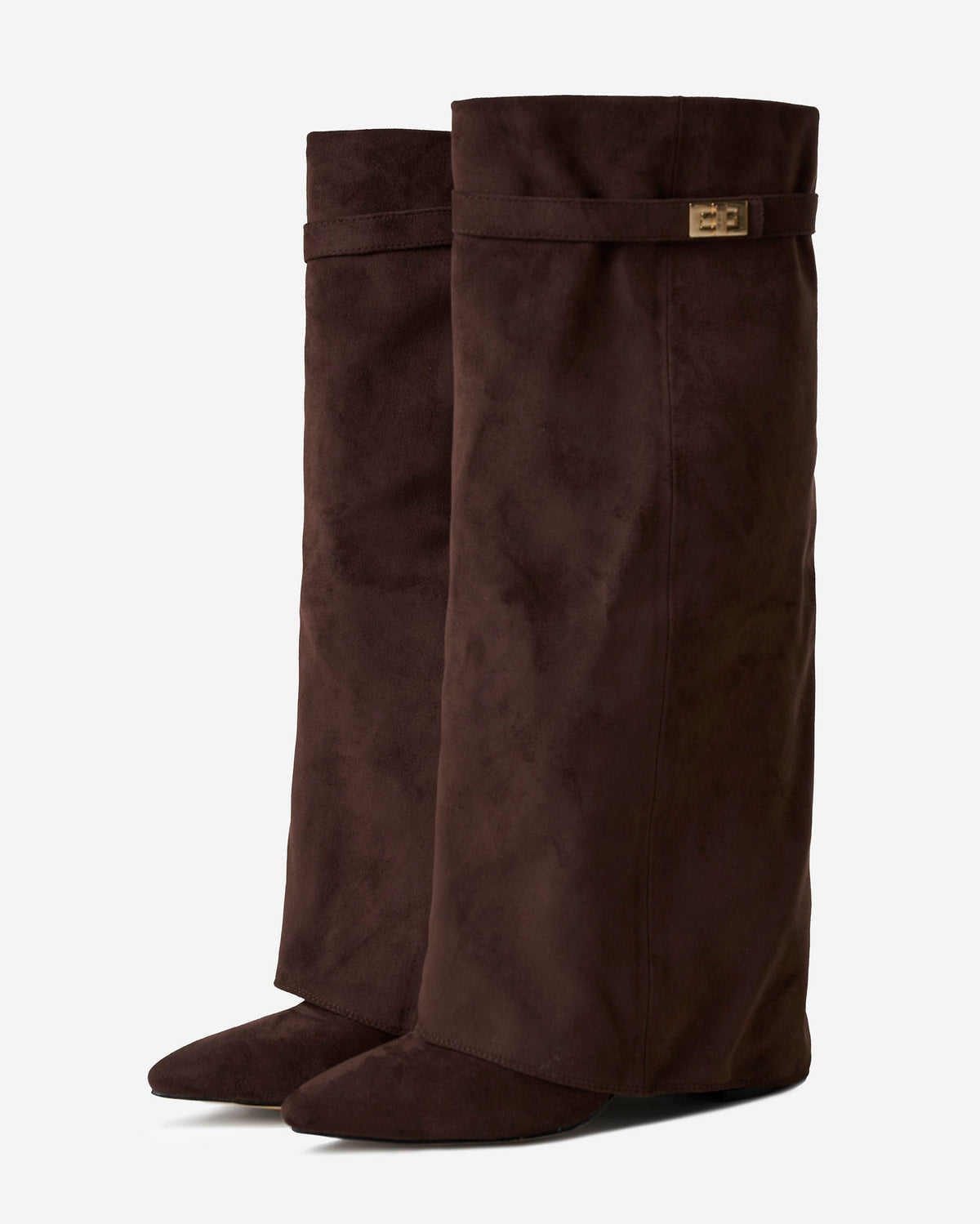 Mirelle Suede knee high boots - Dark Brown