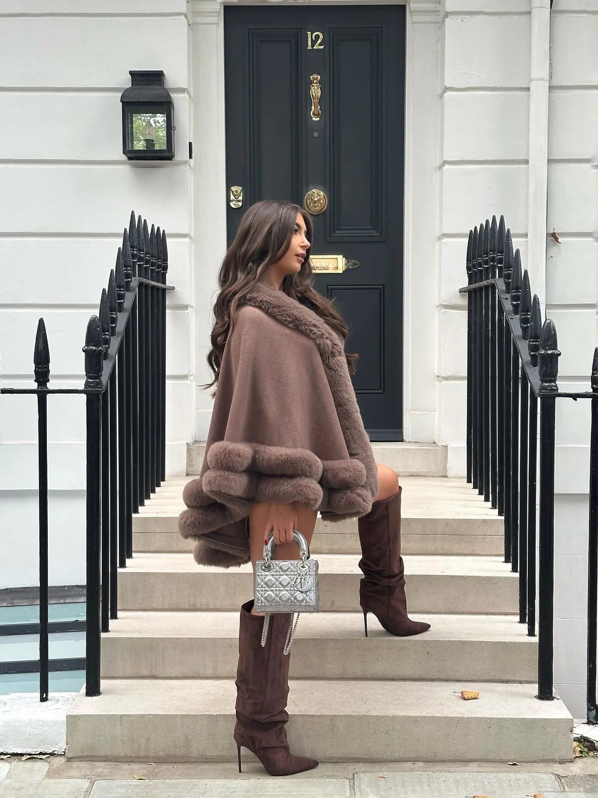 ‘VIP’ Faux Fur Cape