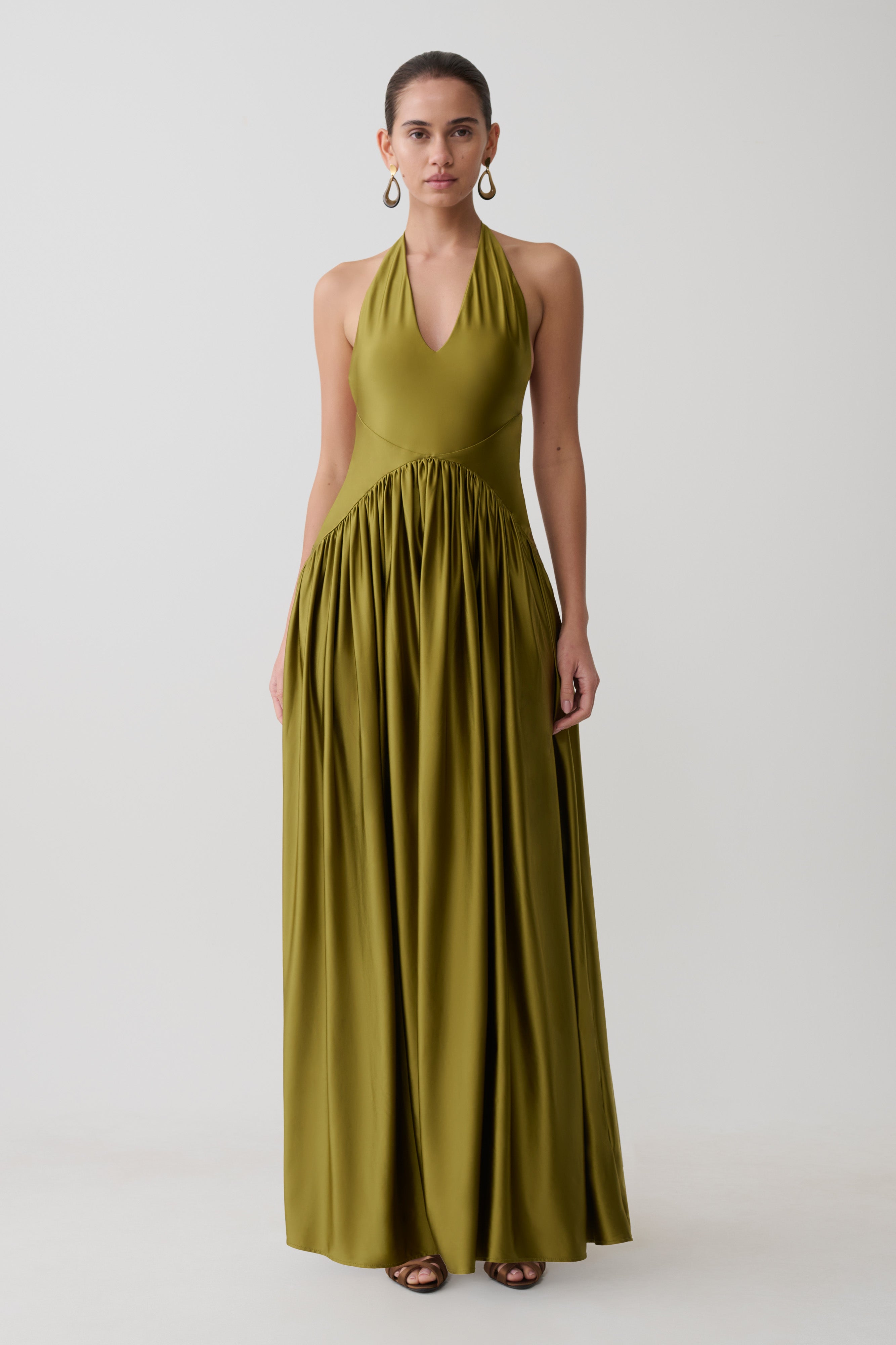 Olivia | Halter Maxi Dress