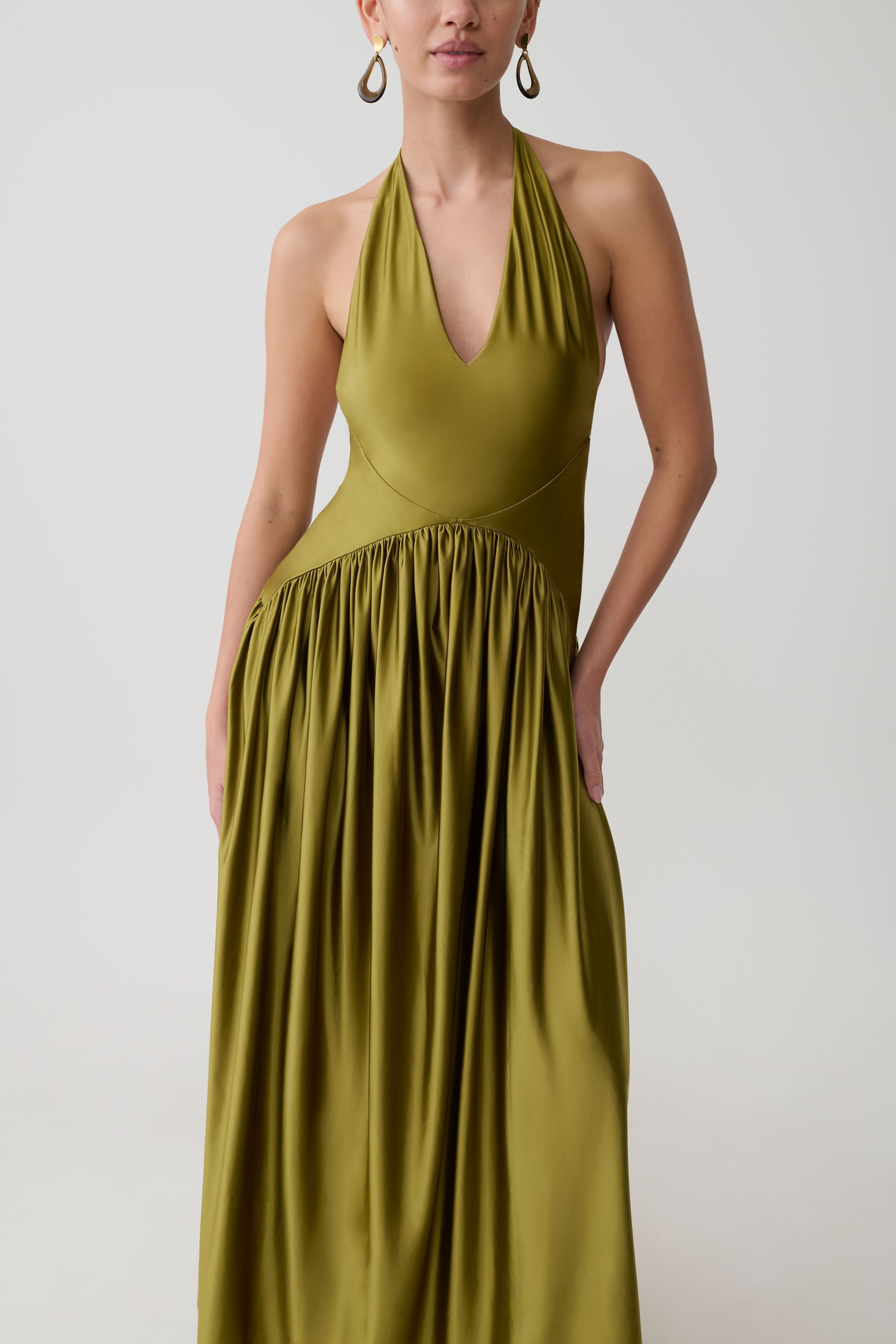 Olivia | Halter Maxi Dress