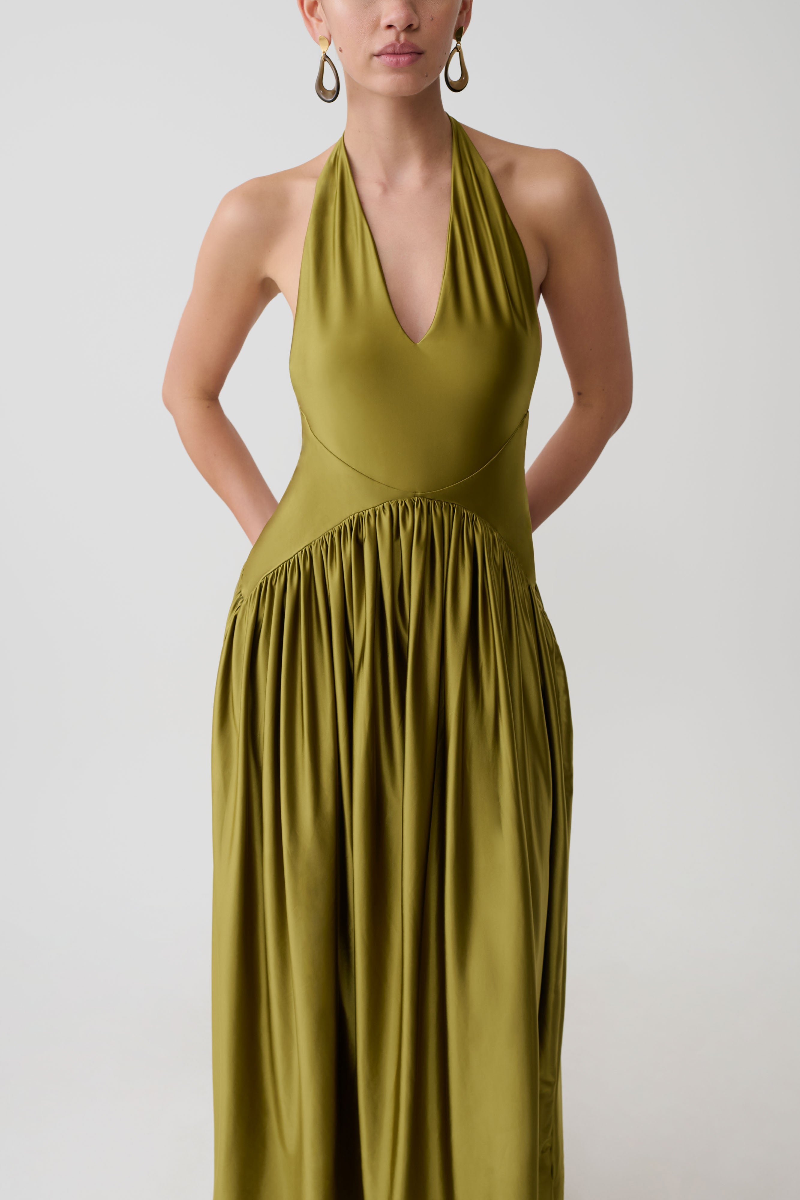 Olivia | Halter Maxi Dress