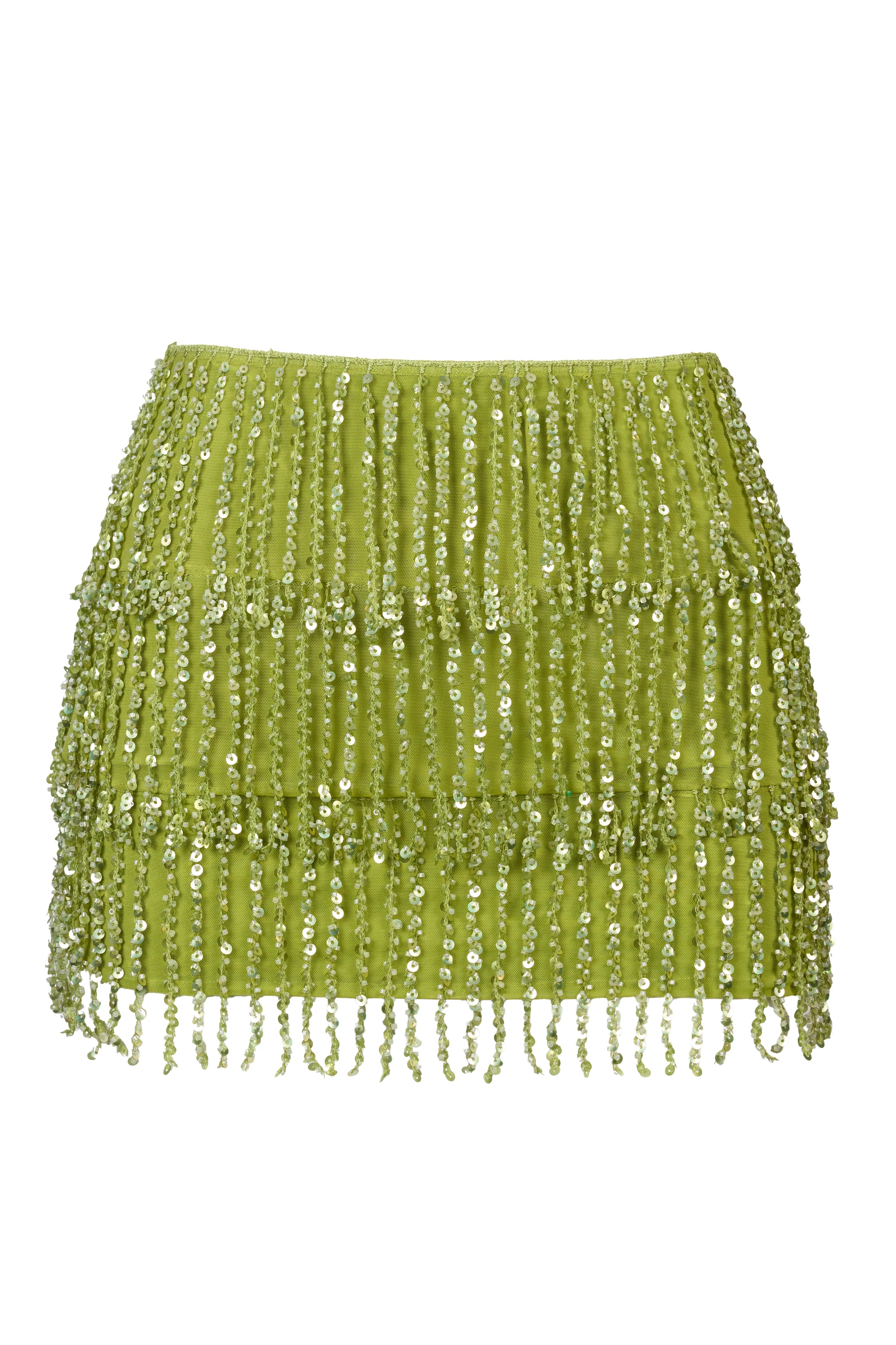 Fringed Set in Olive