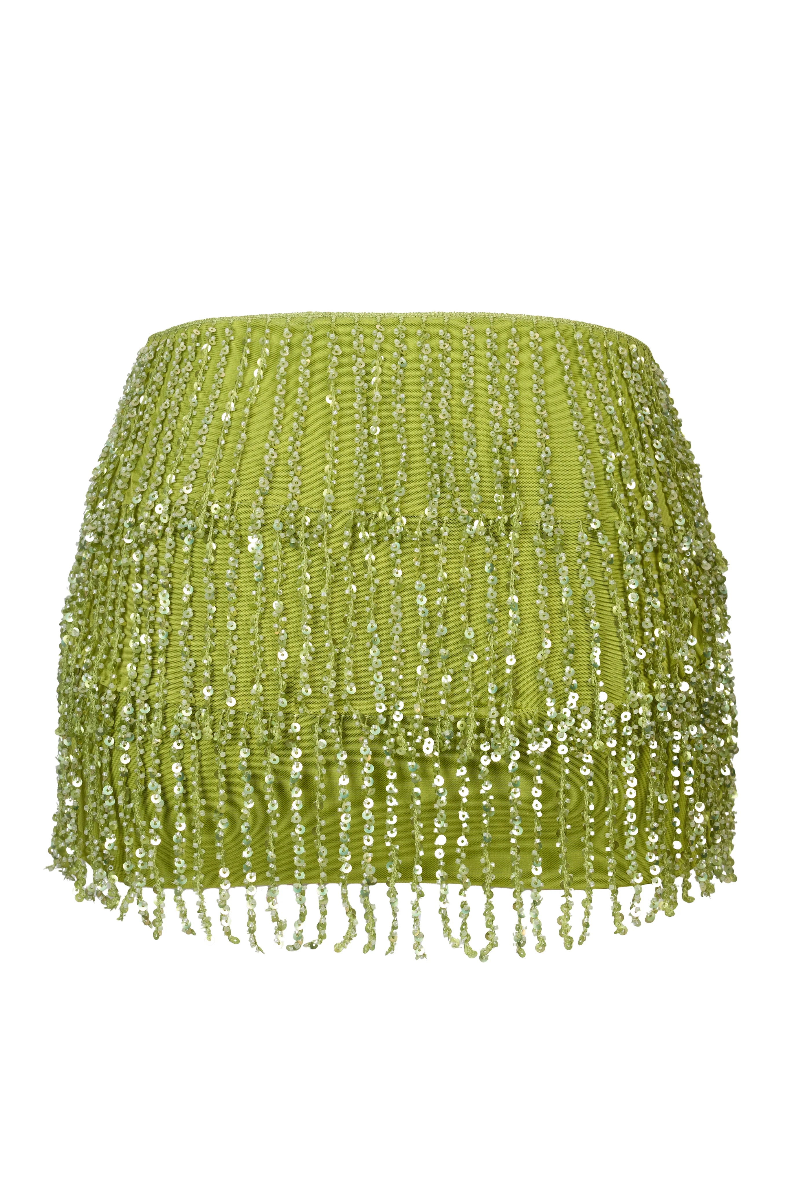 Fringed Set in Olive