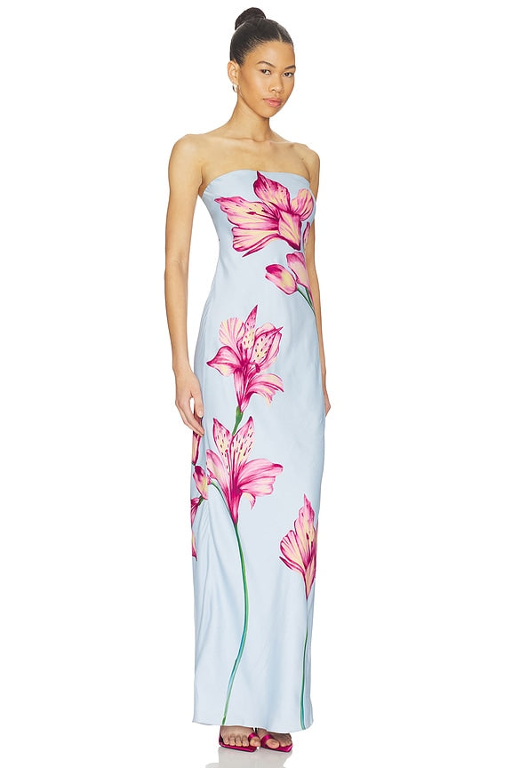 Fluria | Strapless Maxi Dress
