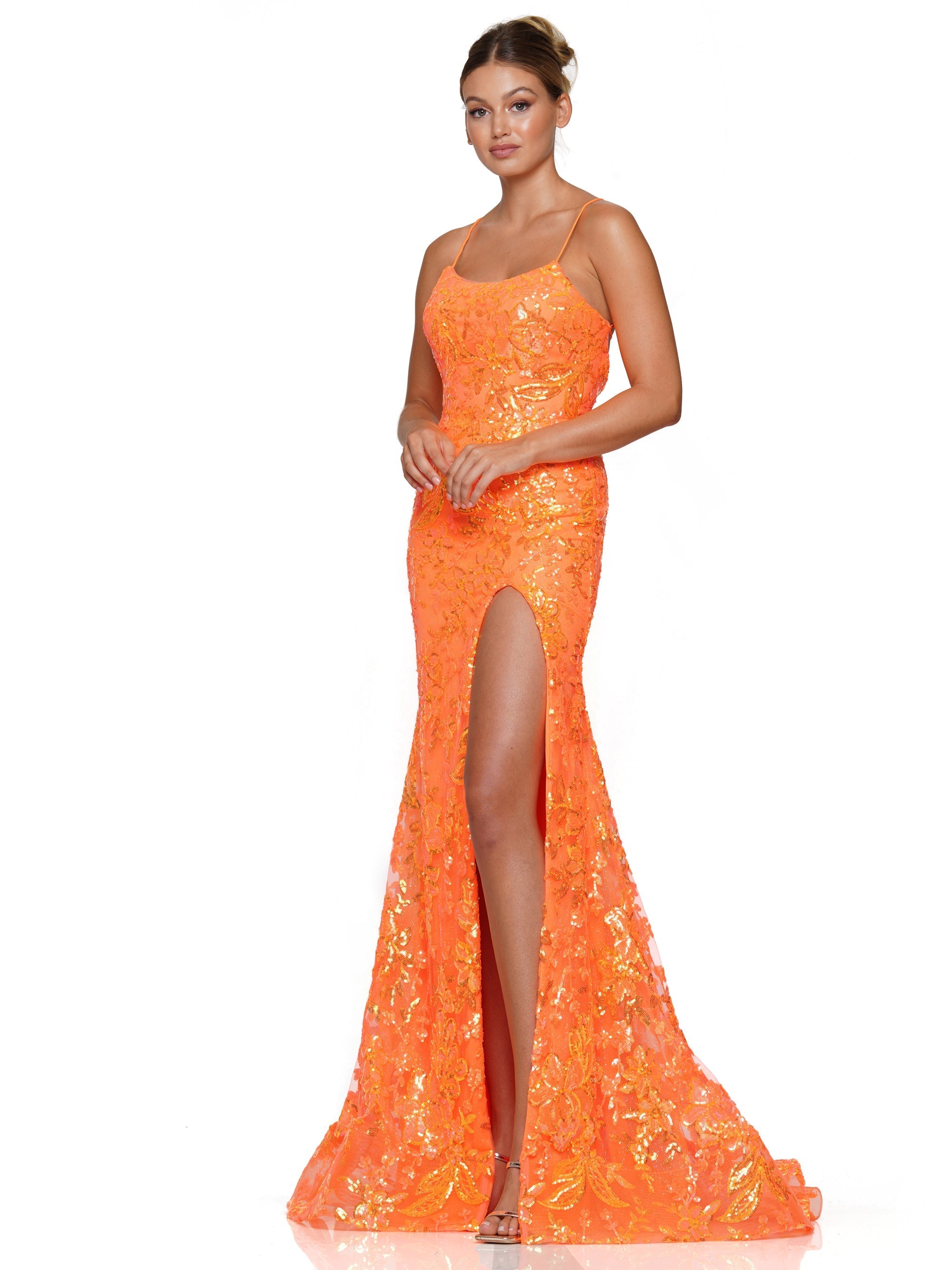 Peach | Glitter Dress