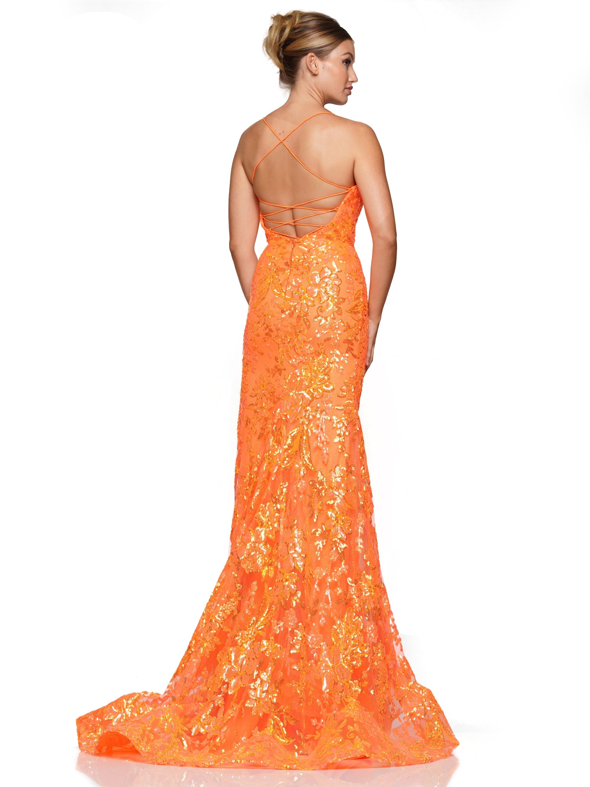Peach | Glitter Dress