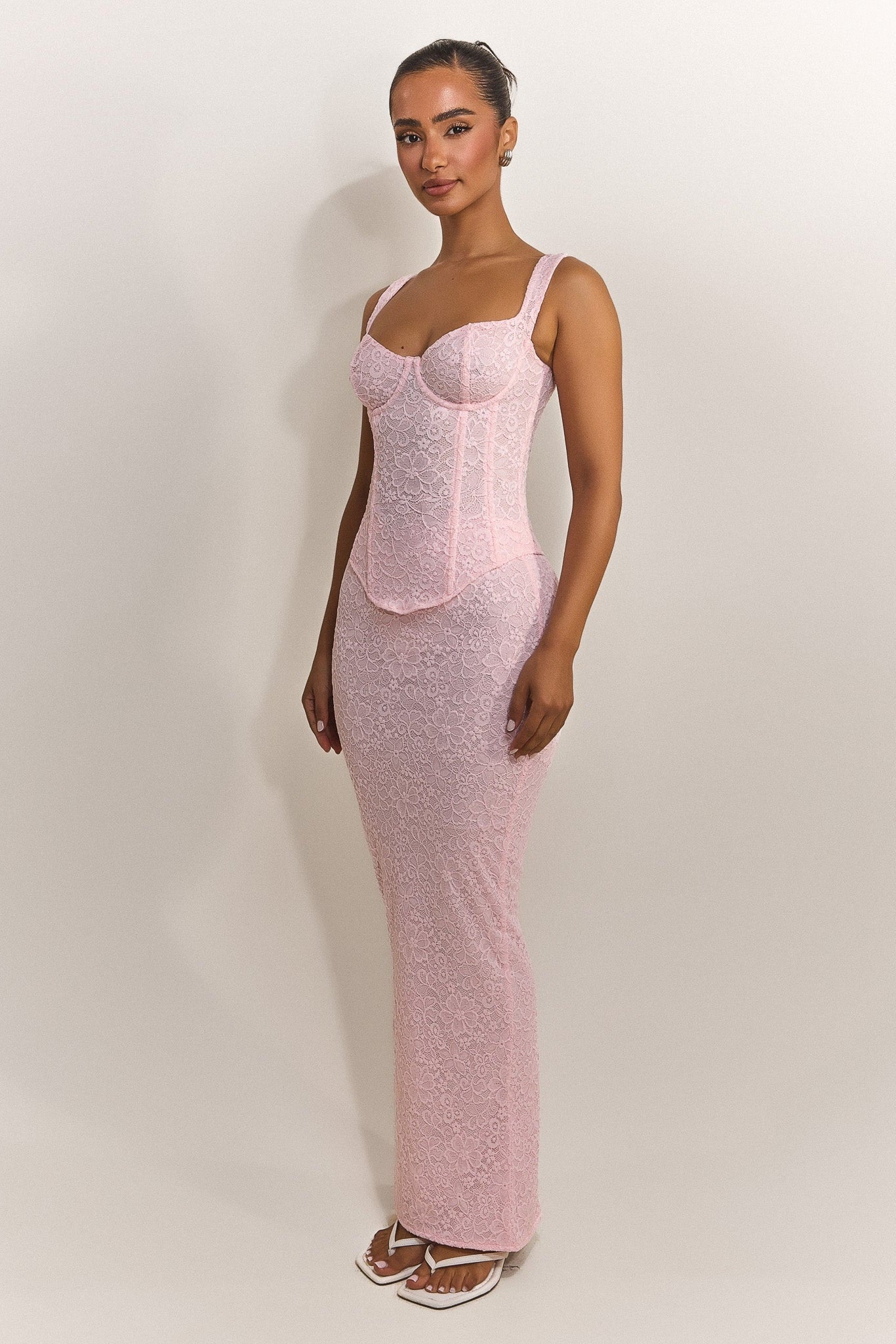 Valery | Lace Corset Maxi Dress