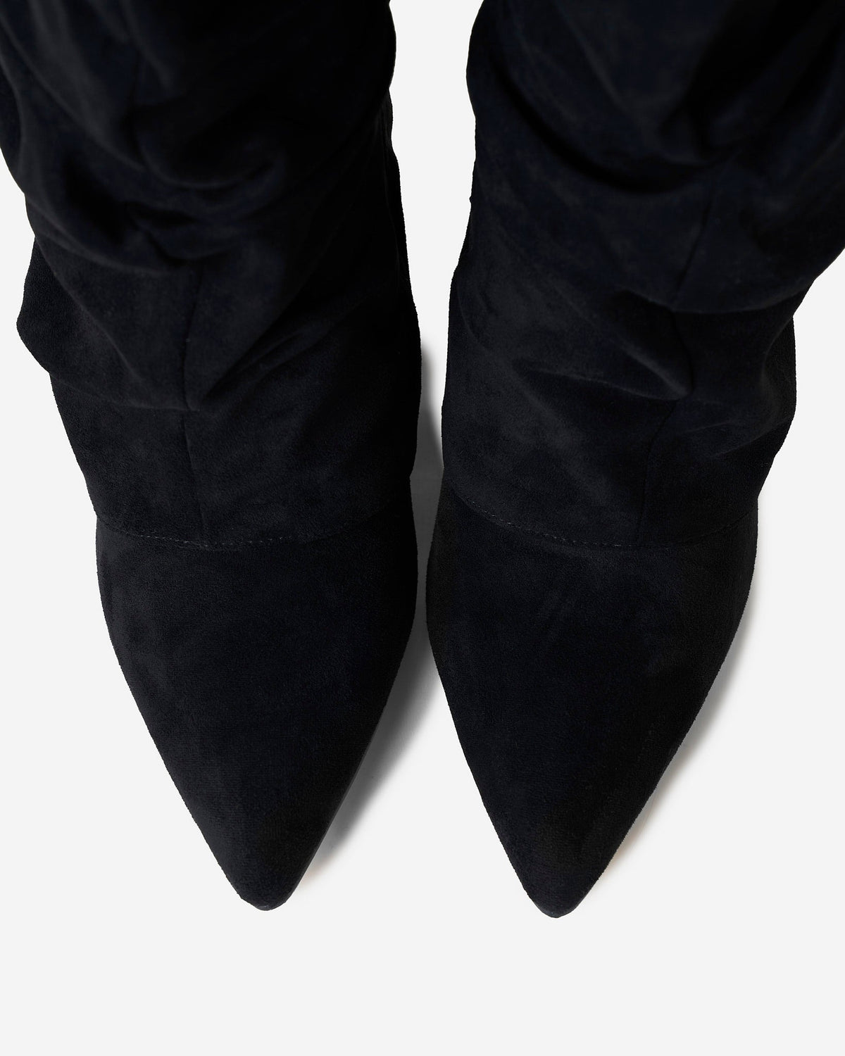 Mirelle Slouchy Suede knee high boots - Black