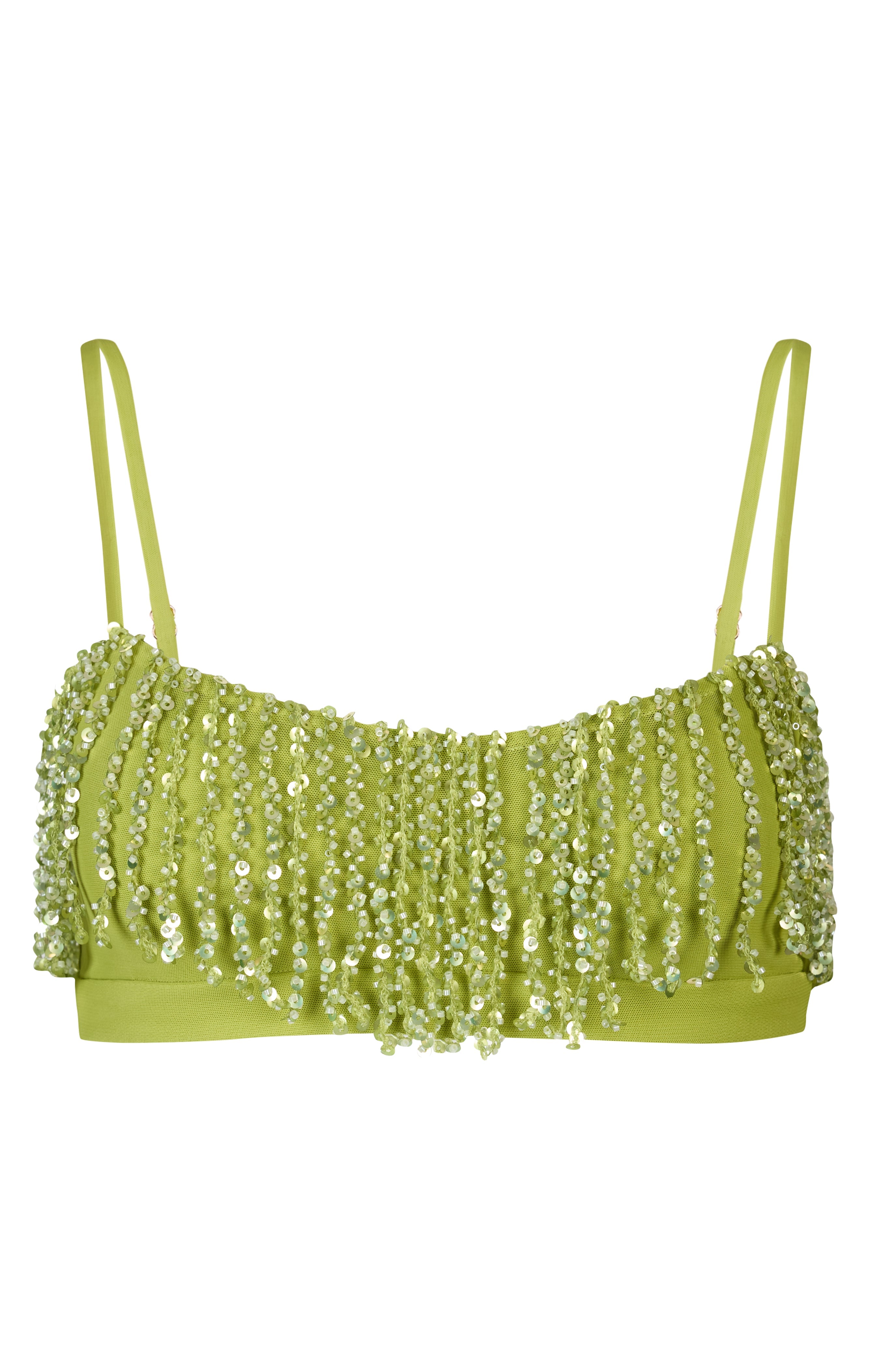 Fringed Set in Olive