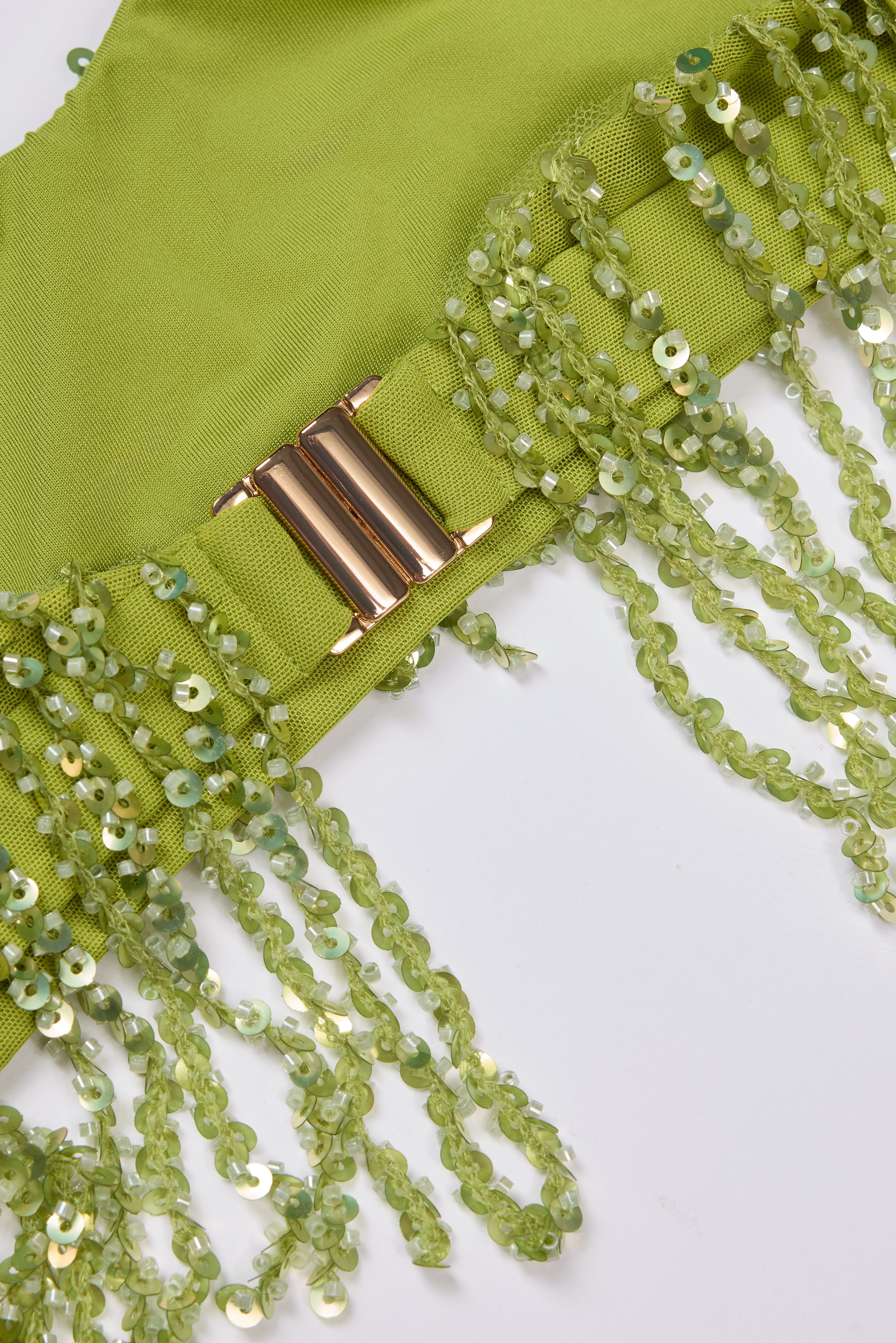 Fringed Set in Olive